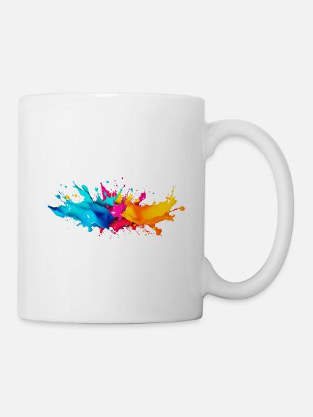 Explosion de Peinture - Mug blanc - blanc