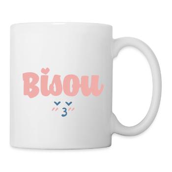 Bisou - Mug blanc - blanc - Droite