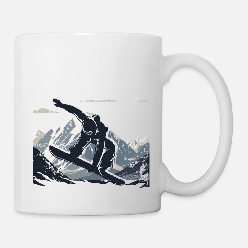Snowbord Mountains - Mug - white
