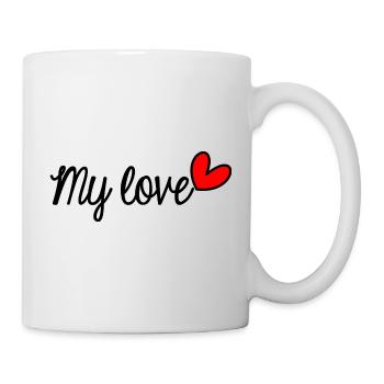 PAAR. ICH HABE GERADE GEHEIRATET. Junggesellinnenabschied. VALENTINSTAG. MARIES - Tasse - Weiß - Rechts