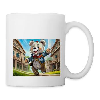 deutsche Kinderreime illustrierter Comic Teddybär - Tasse - Weiß - Rechts