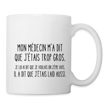 deuxième avis - Mug blanc - blanc - Droite
