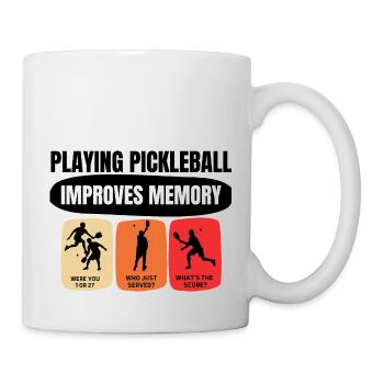 Playing Pickleball Improves Memory Funny - Mug - white - Right