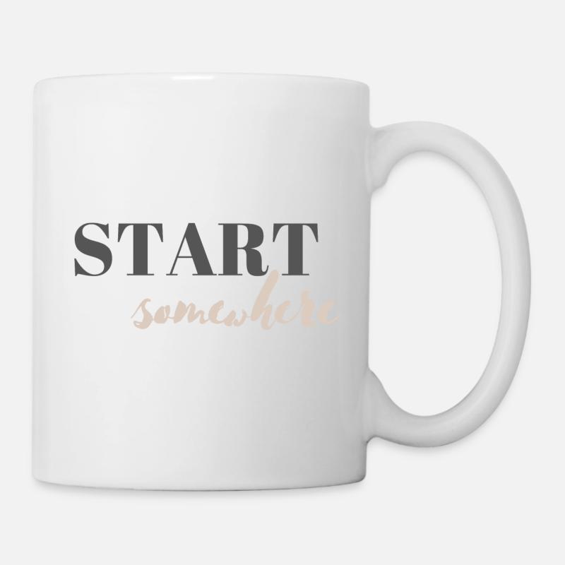 Start somewhere - Mug - white