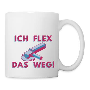 Winkelschleifer Flex Schweissen Metallarbeiter - Tasse - Weiß - Rechts