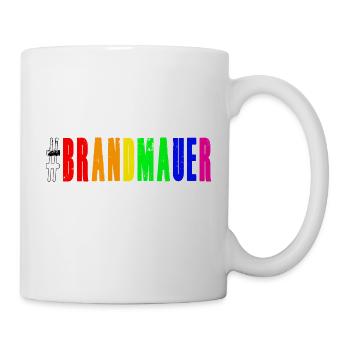 Brandmauer Regenbogen Vielfalt - Tasse - Weiß - Rechts