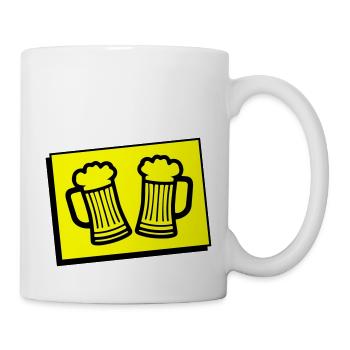 Bier Bierkrug Symbol Saufen Bierglas - Tasse - Weiß - Rechts