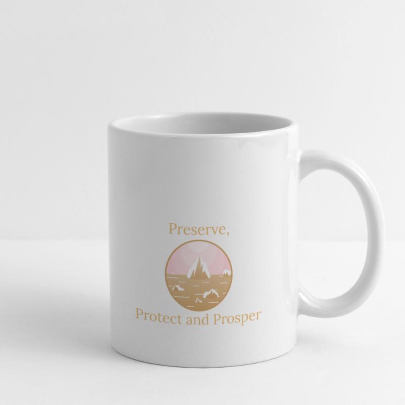 Préserver, protéger, prospérer Mug blanc