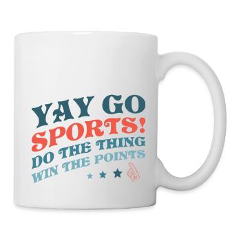 Juhu, los geht's! Lustige Sportarten - Tasse - Weiß - Rechts