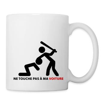 Don't Touche my Car - Mug blanc - blanc - Droite