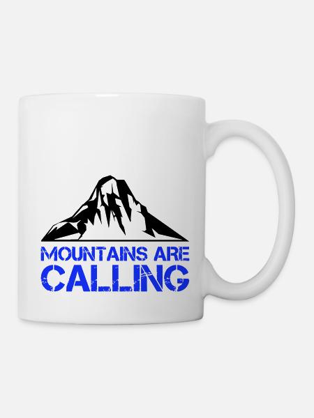 berge mountains - Tasse - Weiß