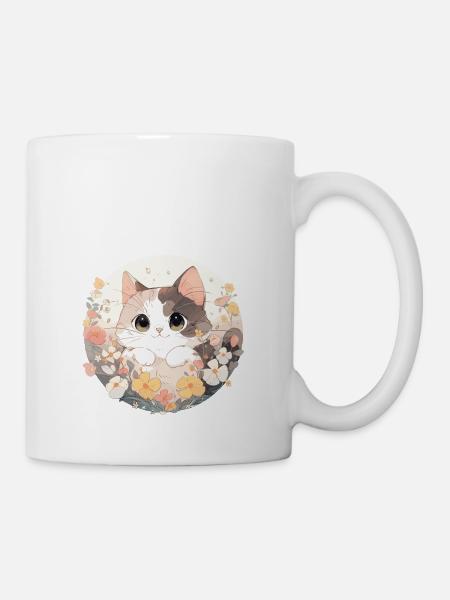 Chat trop mignon - Mug blanc - blanc