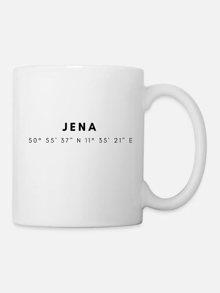 Jena Koordinaten - Tasse - Weiß