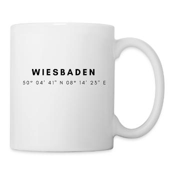 Coordonnées Wiesbaden - Mug blanc - blanc - Droite