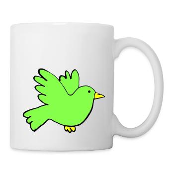 bird colors - Tasse - Weiß - Rechts