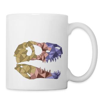 T REX SKULL geometric colorful - Mug - white - Right