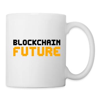 Blockchain Pixel Kryptowährung Bitcoin - Tasse - Weiß - Rechts