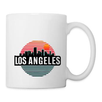 Los Angeles Synthwave Futuristic 80's Styling Tee - Mug - white - Right
