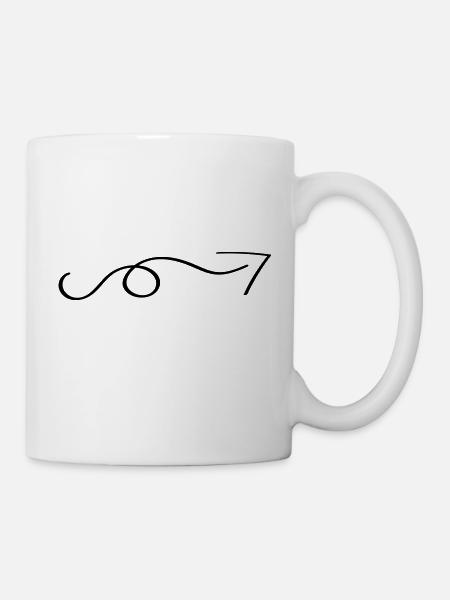 pfeil - Tasse - Weiß