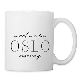 Oslo, Norway Style Design T-Shirt - Mug - white - Right