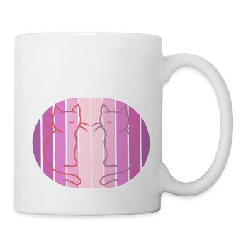 Retro Cats Vintage 80's 90's Girls - Mug - white - Right
