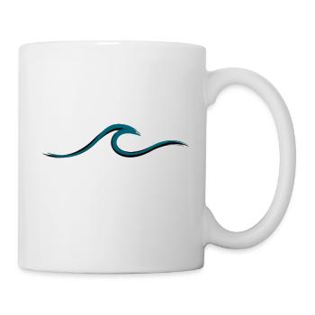 Welle wave Surfen Wasserratte Surfer - Tasse - Weiß - Rechts