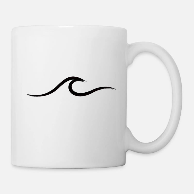 Welle wave Surfen Wasserratte Surfer - Tasse - Weiß