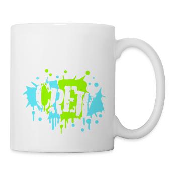 Crew Graffiti Spray Stamp Drops Splashes of Paint - Mug - white - Right