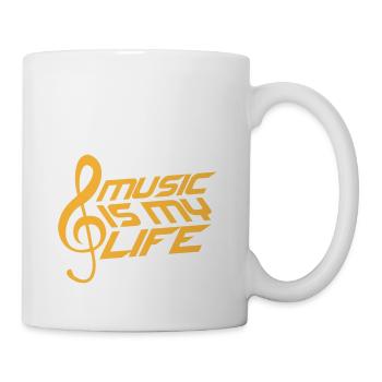 Music Is My Life Party Club Konzert Liebe Spruch - Tasse - Weiß - Rechts