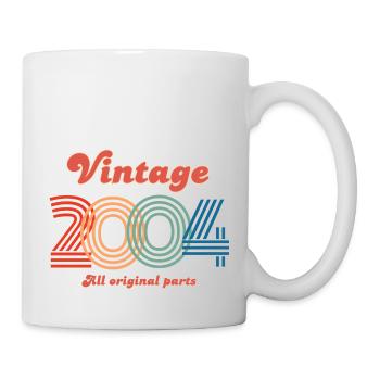 Jahrgang 2004 alle Originalteile - Tasse - Weiß - Rechts