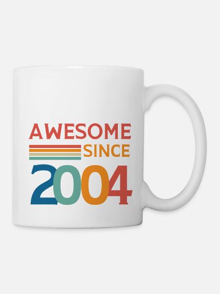 Awesome since 2004 - Mug - white