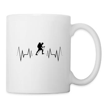 Heartbeat Hiking Silhouette - Mug - white - Right
