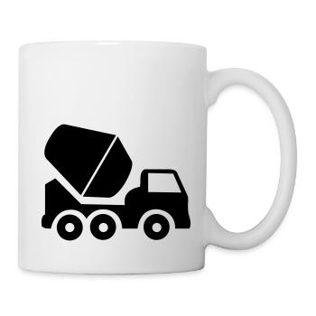 Véhicule excavatrice de travaux de construction - Mug blanc - blanc - Droite