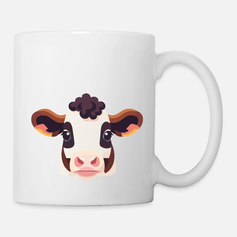 Cow Head Dairy Cow - Mug - white