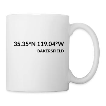 Bakersfield, California, United States Coordinates - Mug - white - Right