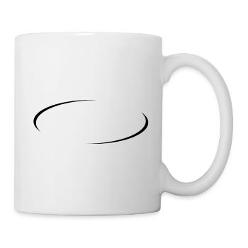 Cercle à la mode noir - Mug blanc - blanc - Droite