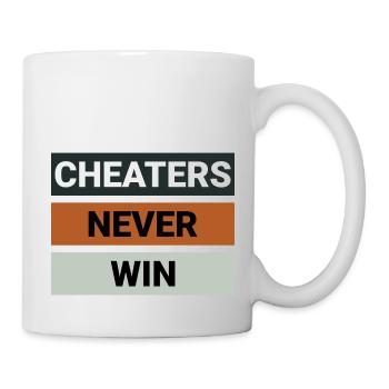 Cheaters Never Win - Mug - white - Right