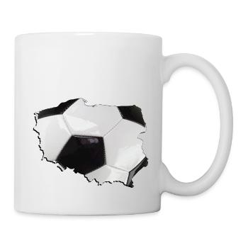 Polen Landkarte umrahmt echten Fußball - Tasse - Weiß - Rechts