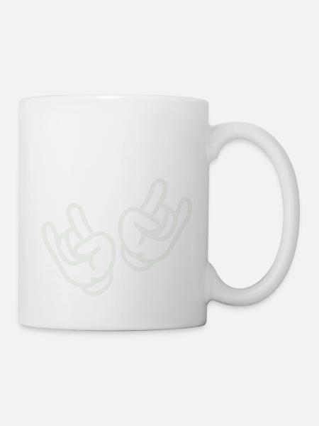 rock hand 2 - Tasse - Weiß