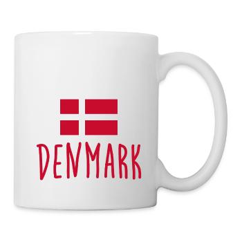 Denmark Flag - Dänemark Flagge - Kopenhagen - Tasse - Weiß - Rechts
