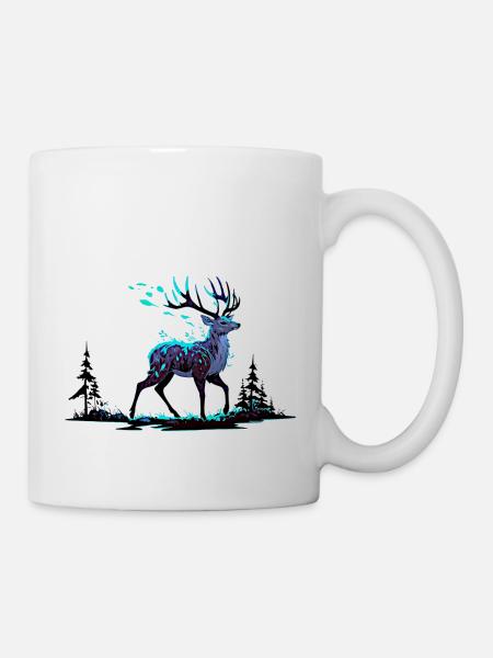 Hirsch - Tasse - Weiß
