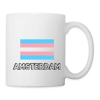 Trans Pride Flag Amsterdam - Mug - white - Right