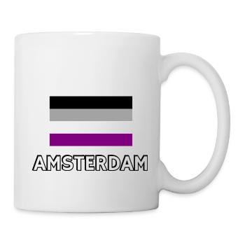 Asexuality Pride Flag Amsterdam - Mug - white - Right