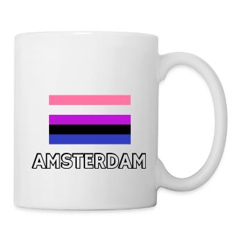 Genderfluid Pride Flag Amsterdam - Mug - white - Right