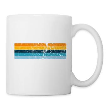 Grunge Stripe Design in Vintage Colors - Mug - white - Right