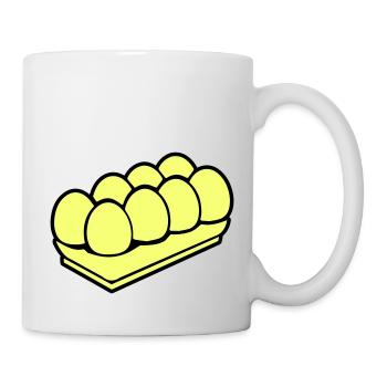 Eier symbol - Tasse - Weiß - Rechts