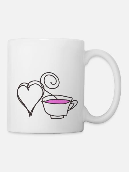 Kaffee nit Herz - Tasse - Weiß