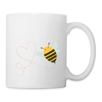 Bee with heart - Mug - white - Right