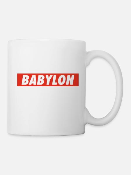 Babylon Down Rasta Reggae Rastafari One Love Roots - Mug blanc - blanc