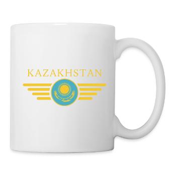 J’aime le Kazakhstan, T-shirt design de style élégance - Mug blanc - blanc - Droite